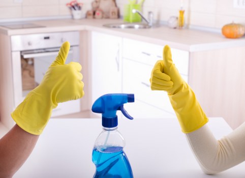 Professional sofa cleaning service for a Surrey family home living room