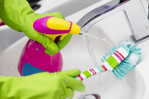 Low-carbon van used for sustainable cleaning routes in Surrey