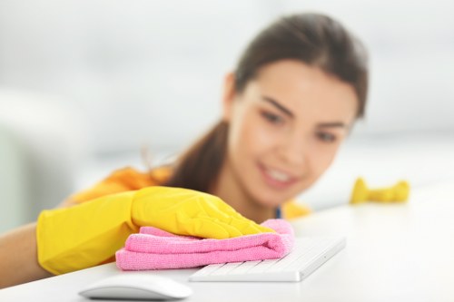 Steam carpet cleaning in a Surrey commercial office space